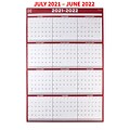 2021-2022 TRU RED™ Academic 32 x 48 Yearly Calendar, Red/Black/Gray (TR54274-21)