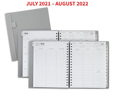 2021-2022 TRU RED™ Academic 7 x 9 Weekly & Monthly Planner, Gray (TR25498-21)