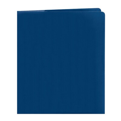 Smead Lockit 2-Pocket Presentation Folders, Dark Blue, 25/Box (87982)