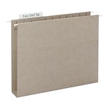 Smead TUFF Hanging File Folders with Easy Slide™ Tab, 1/3 Cut, Letter Size, Steel Gray, 18/Box (6424