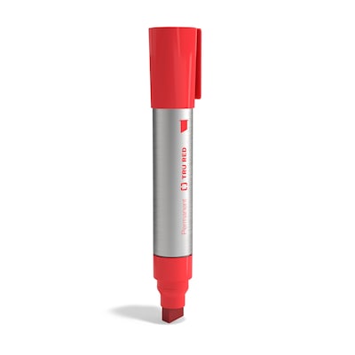 TRU RED™ XL Tank Permanent Marker, Chisel Tip, Red (TR56934)