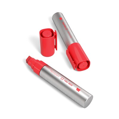 TRU RED™ XL Tank Permanent Marker, Chisel Tip, Red (TR56934)