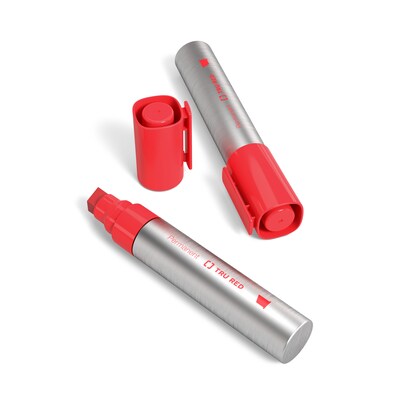TRU RED™ XL Tank Permanent Marker, Chisel Tip, Red (TR56934)