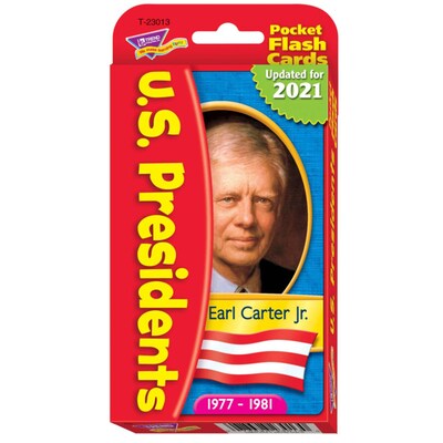 Trend Enterprises Flash Cards, U.S. Presidents Pocket, 56/Pack, 6 Pack/Bundle (T-23013)