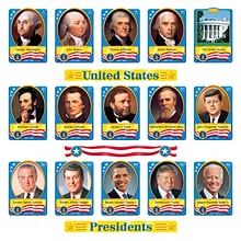 Trend Enterprises Bulletin Board Set, U.S. Presidents, 54/Set, 2 Sets/Bundle (T-8065)