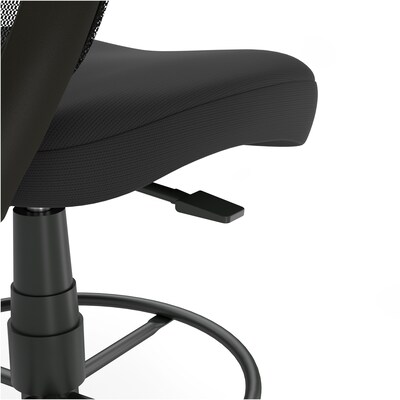 Essentials™ Mesh Back Fabric Drafting Stool, Black (UN59386)