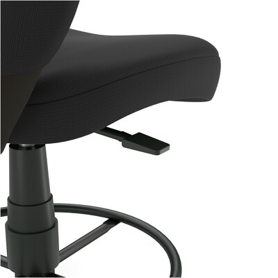 Essentials™ Fabric Drafting Stool, Black (UN59390)