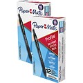 BOGO Paper Mate Profile Retractable Ballpoint Pen, Medium Point, Black Ink, Dozen