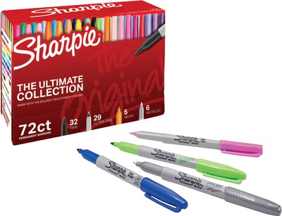 Sharpie The Ultimate Collection Permanent Markers, Assorted Tips, Assorted  Colors, 115/Pack (1983255