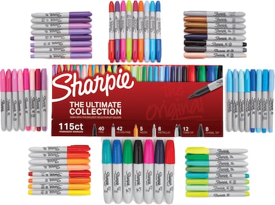 Sharpie Metallic Permanent Markers, Fine Point, Assorted Colors, 6-Count  Permanent Marker (2029678) (2 pack)