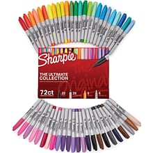 Sharpie The Ultimate Collection Permanent Markers, Assorted Tips, Assorted Colors, 72/Pack (1983254)