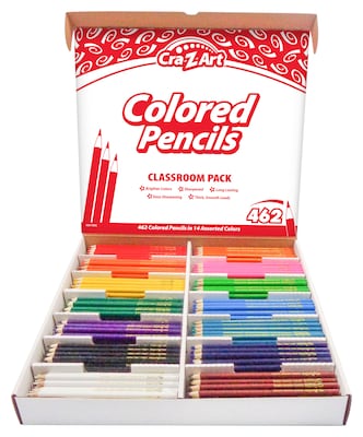 Cra-Z-Art Colored Pencil Classroom Pack, Assorted Colors, 462/Pack (CZA740021)