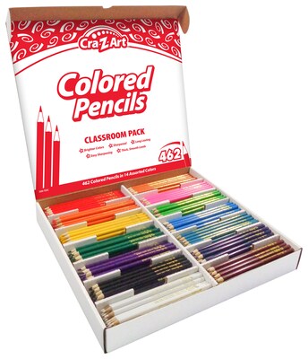 Cra-Z-Art Colored Pencil Classroom Pack, Assorted Colors, 462/Pack (CZA740021)