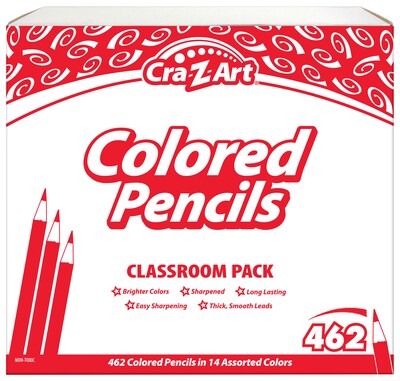 Cra-Z-Art Colored Pencil Classroom Pack, Assorted Colors, 462/Pack (CZA740021)