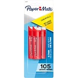 Paper Mate Mechanical Pencil Black Lead Refills, 0.7mm, HB #2 Lead, 3/Pack (105 Leads)