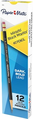 Dixon Ticonderoga No. 2 Soft Black Pencils - Matte Black, Box of 12