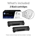 HP 85A Black Standard Yield Toner Cartridge, 2/Pack (CE285D)