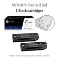 HP 36A Black Standard Yield Toner Cartridge, 2/Pack (CB436D)