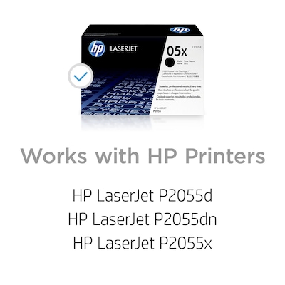 HP 05X Black High Yield Toner Cartridge (CE505X), print up to 6500 pages