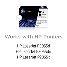 HP 05X Black High Yield Toner Cartridge (CE505X), print up to 6500 pages