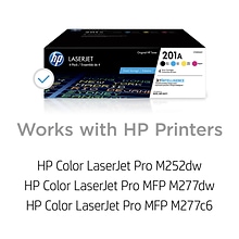 HP 201A Black/Cyan/Magenta/Yellow Standard Yield Toner Cartridge, 4/Pack  (CF400AQ1)