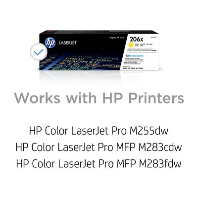 HP 206X Yellow High Yield Toner Cartridge (W2112X), print up to 2450 pages