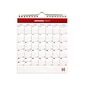 2022 TRU RED™ 7 x 6 Monthly Wall Calendar, Red/Black/White (TR53923-22)