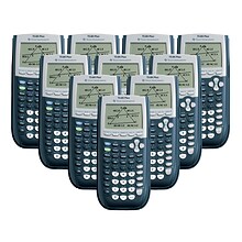 Texas Instruments TI-84 Plus 10-Digit Graphing Calculator, Black 10/PK