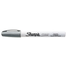 Sharpie Oil-Based Paint Marker, Fine Tip, Silver Metallic (35545)