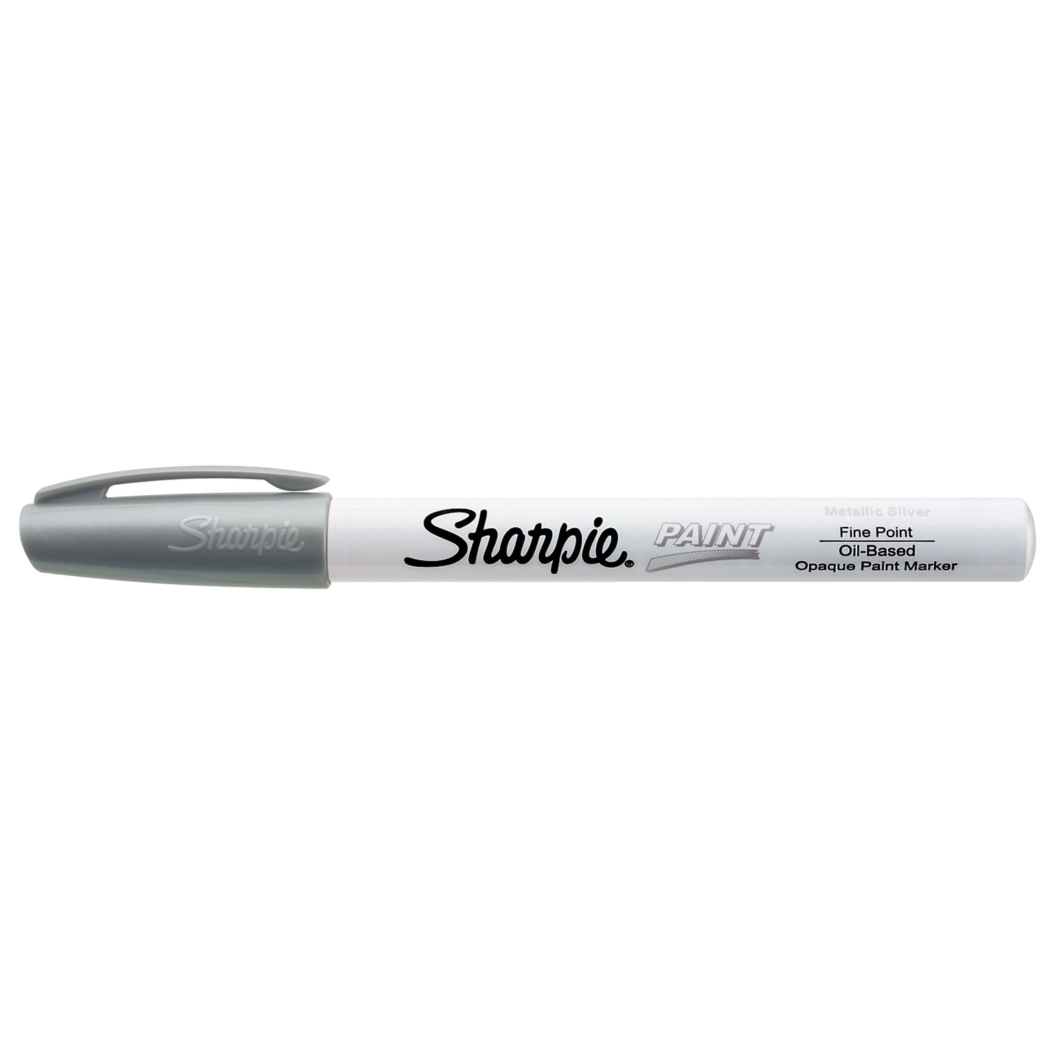 Sharpie Oil-Based Paint Marker, Fine Tip, Silver Metallic (35545)