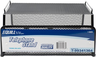 Quill Brand® Telephone Stand, Black Mesh (799341364)