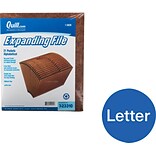 Quill Brand® Heavy-Duty Reinforced Expanding File, A-Z Index, 21 Pockets, Letter Size, Brown (723310