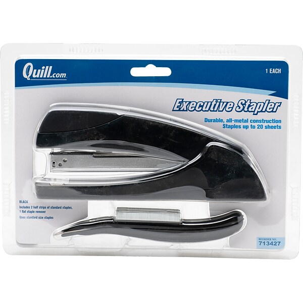 Staples Desktop/Handheld Stapler, 20 Sheet Capacity, Black and Gray (40897)