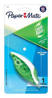 Paper Mate Liquid Paper DryLine Grip Correction Tape, White (660415)