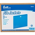 Quill Brand® Reinforced File Jacket, Letter Size, Blue, 100/Box (null)
