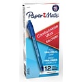 Paper Mate ComfortMate Ultra Retractable Ballpoint Pen, Medium Point, Blue Ink, Dozen (6310187)