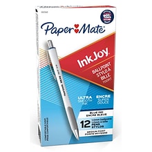 Paper Mate InkJoy 700RT Retractable Ballpoint Pen, Medium Point, Blue Ink, Dozen (1951346)