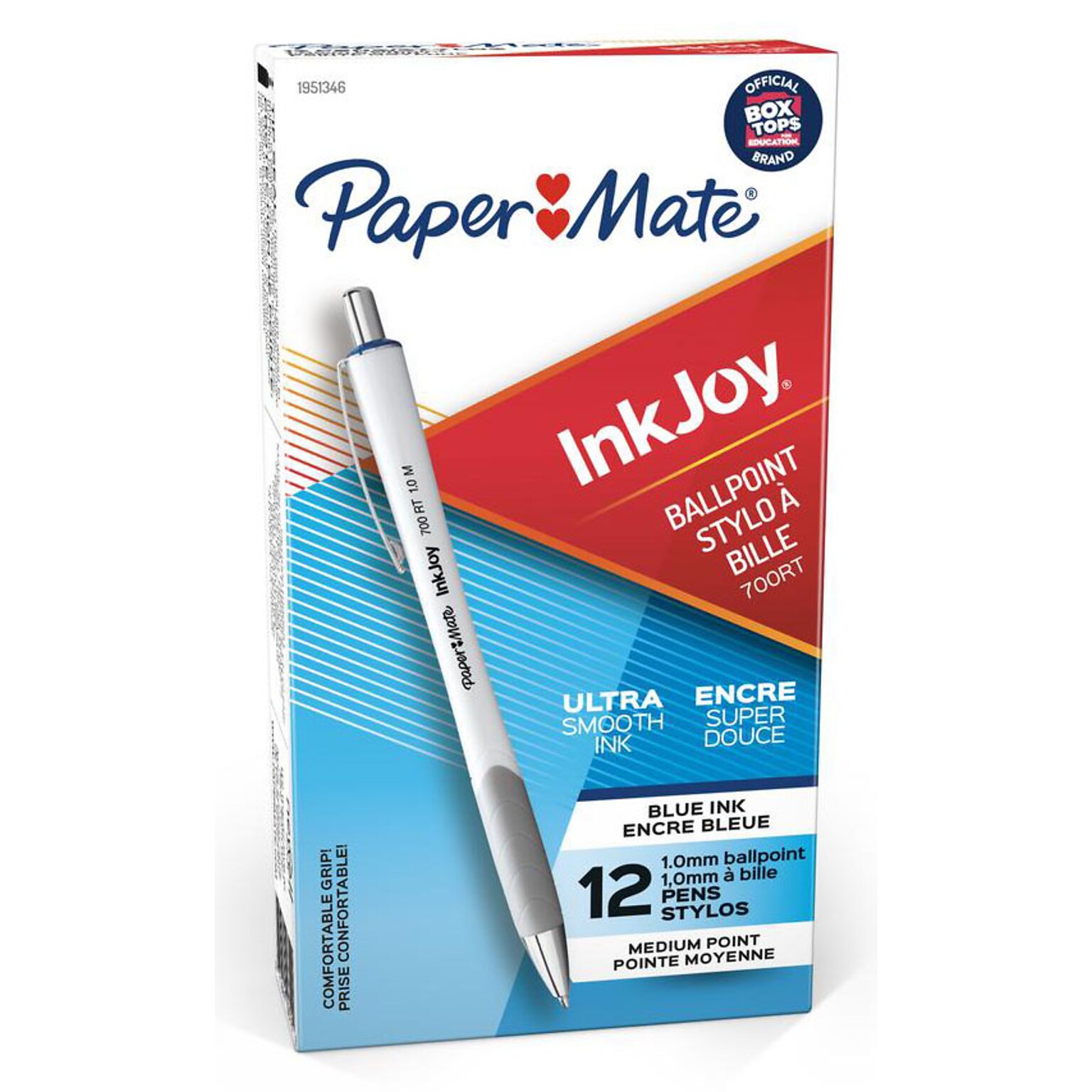 Paper Mate InkJoy 700RT Retractable Ballpoint Pen, Medium Point, Blue Ink, Dozen (1951346)