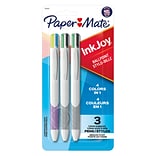 Paper Mate InkJoy Quatro Retractable Ballpoint Pen, Medium Point, Assorted Ink, 3/Pack (1832419)