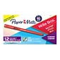 Paper Mate Write Bros. Grip Ballpoint Pen, Medium Point, Red Ink, Dozen (8808187)