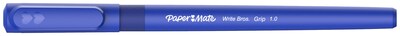 Paper Mate Write Bros. Grip Ballpoint Pen, Medium Point, Blue Ink, Dozen (8808087)