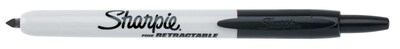 Sharpie Retractable Permanent Markers, Fine Tip, Black, 12/Pack (32701)