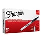 Sharpie Retractable Permanent Markers, Fine Tip, Black, 12/Pack (32701)