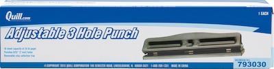 1-7 Hole Punch, Adjusts, 40 Sheet, 13/32 - www.