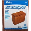 Quill Brand® Heavy-Duty Reinforced Expanding File, Monthly Index, 12 Pockets, Letter Size, Brown (723314)