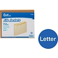 Quill Brand® Reinforced File Jacket, 1 1/2 Expansion, Letter Size, Manila, 50/Box (4915)
