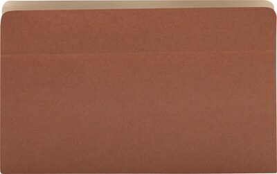 Quill Brand® Reinforced File Pocket, 3 1/2 Expansion, Legal Size, Brown, 25/Box (7Q1526)