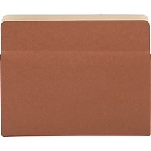 Quill Brand® Reinforced File Pocket, 1 3/4 Expansion, Letter Size, Brown, 25/Box (7Q1514)