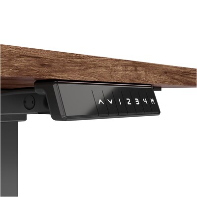 Union & Scale™ Essentials 55"W Electric Rectangular Adjustable Standing Desk, Espresso (UN56207)