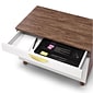 Union & Scale™ MidMod 2-Drawer Lateral File Cabinet, Locking, Letter/Legal, White/Espresso, 29" (UN56967)